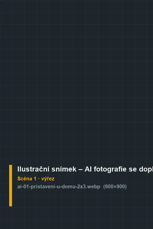 Nákladní auto s hákovým nosičem přiváží kontejner k rodinnému domu